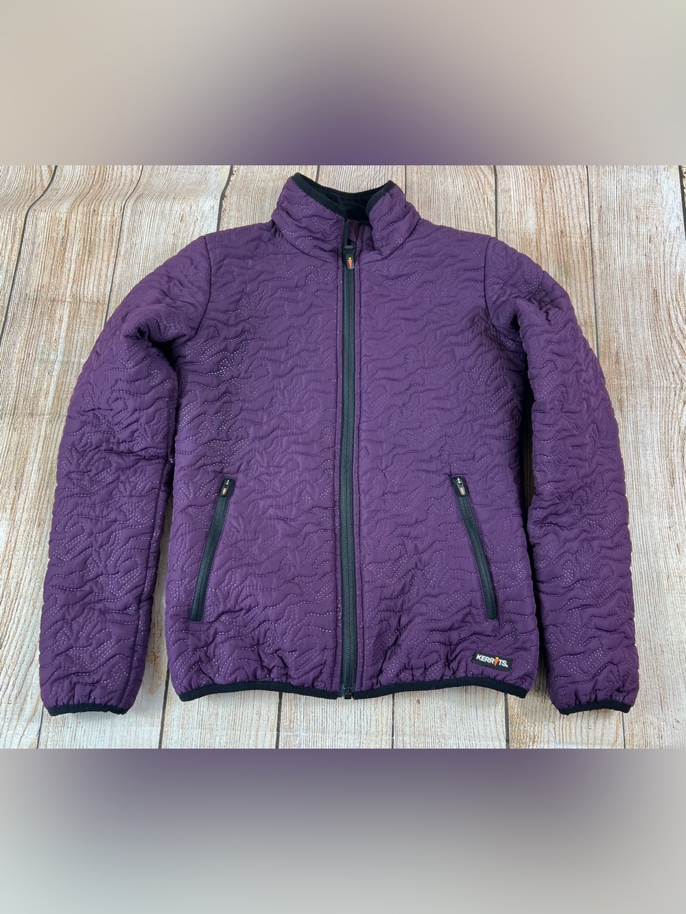 Kerrits Girls Youth Medium Equestrian Horse Riding Quilted Zip Insulated Jacket